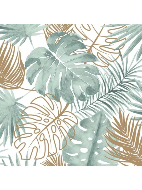DUTCH WALLCOVERINGS Tapetai, žalios spalvos, su monstera lapais