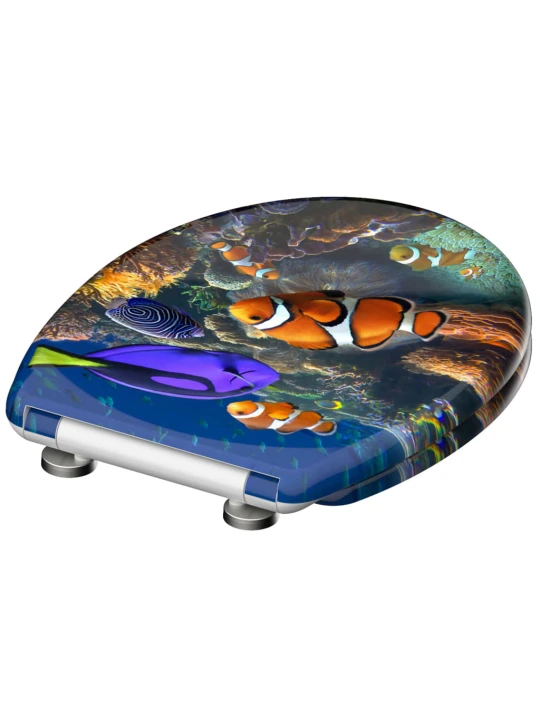 SCHÜTTE Klozeto sėdynė su soft-close mechanizmu SEA LIFE, duroplastas