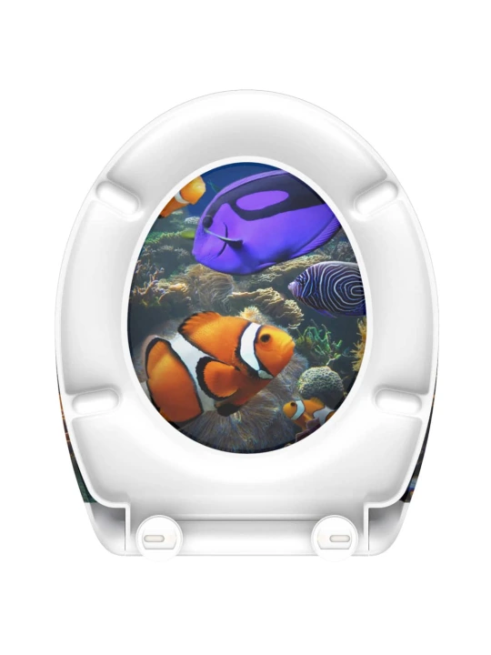 SCHÜTTE Klozeto sėdynė su soft-close mechanizmu SEA LIFE, duroplastas