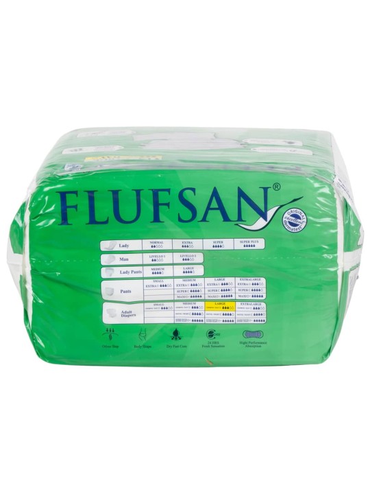 Flufsan Vienkartinės sauskelnės suaugusiems, 15vnt., L dydis