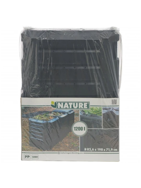 Nature Komposto dėžė, juodos spalvos, 1200l, 6071483