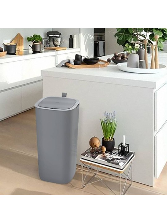 EKO Smart Šiukšliadėžė su jutikliu Morandi, pilkos spalvos, 30l