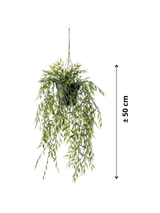 Emerald Dirbtinis pakabinamas bambukas vazone, 50cm