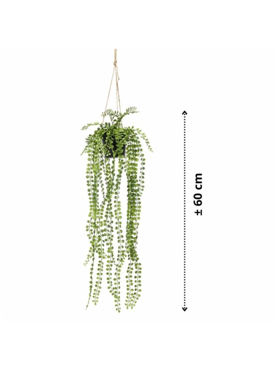 Emerald Dirbtinis smulkusis fikusas vazone, 60cm, pakabinamas