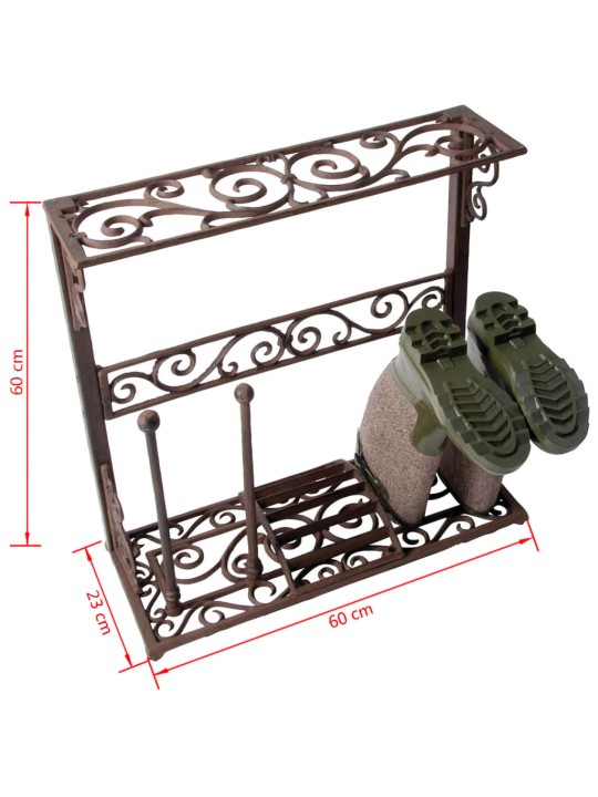 Esschert Design Guminių batų spintelė, dydis L, ketaus