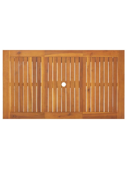Sodo stalas, 140x80x74cm, akacijos medienos masyvas