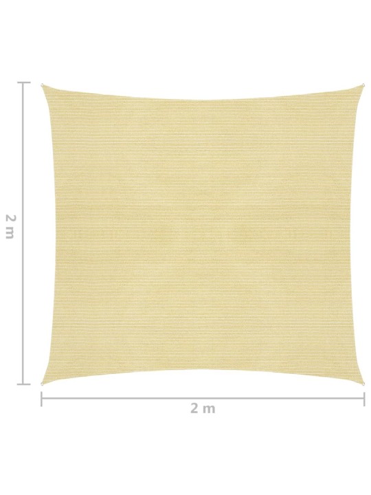 Tentas nuo saulės, smėl. sp., 2x2 m, HDPE, kvadrato formos