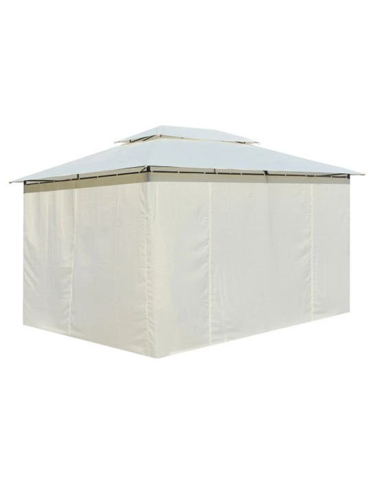 Sodo palapinė su užuolaidomis, 4x3m, balta