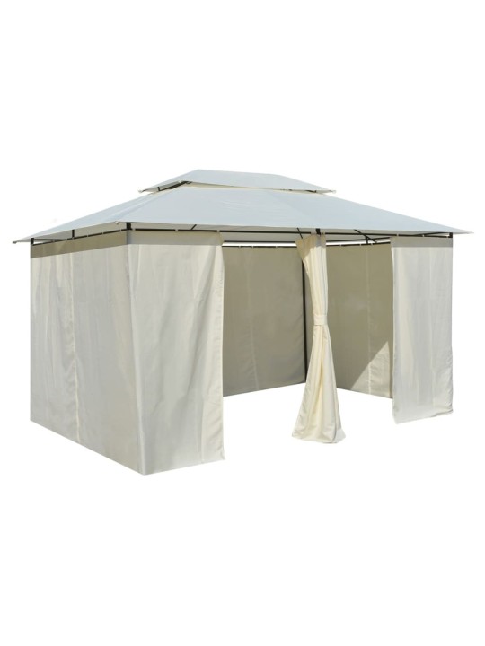 Sodo palapinė su užuolaidomis, 4x3m, balta
