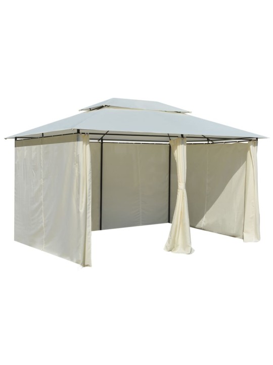 Sodo palapinė su užuolaidomis, 4x3m, balta
