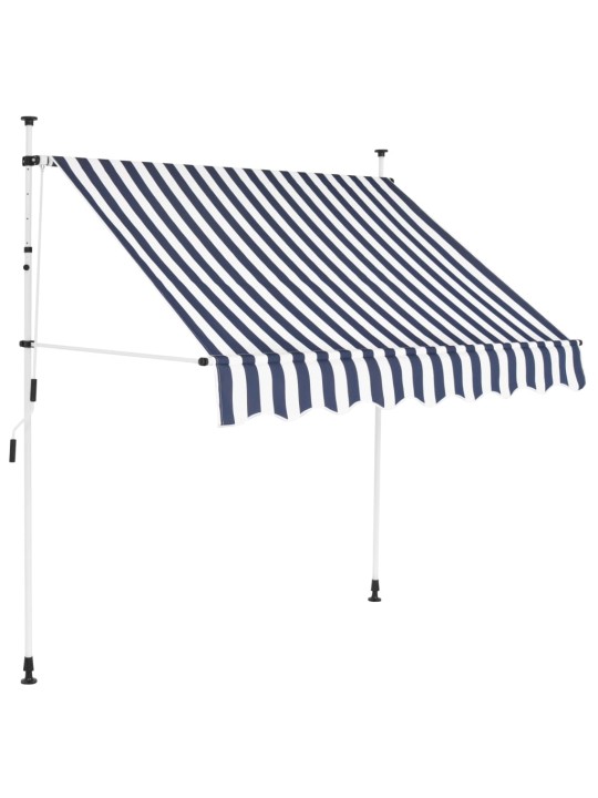 Rankiniu būdu ištraukiama markizė, mėlyni/balti dryžiai, 200cm