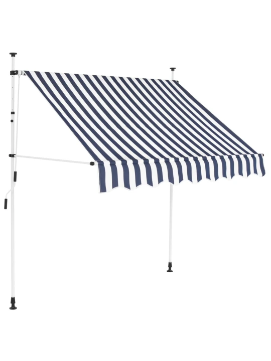 Rankiniu būdu ištraukiama markizė, mėlyni/balti dryžiai, 200cm