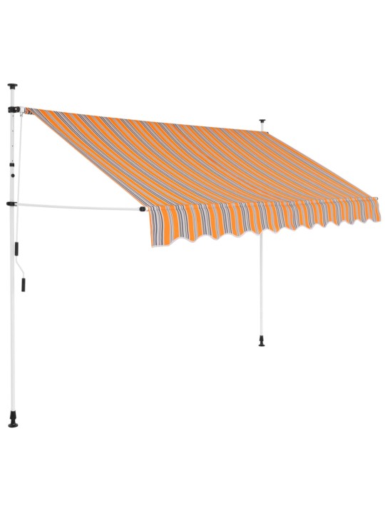 Rankiniu būdu ištraukiama markizė, geltoni/mėlyni dryžiai, 300cm