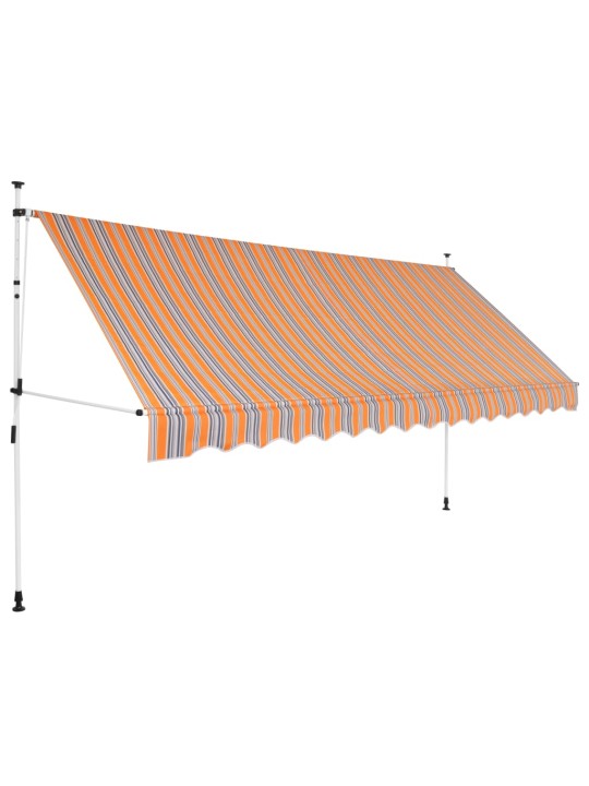Rankiniu būdu ištraukiama markizė, geltoni/mėlyni dryžiai, 350cm