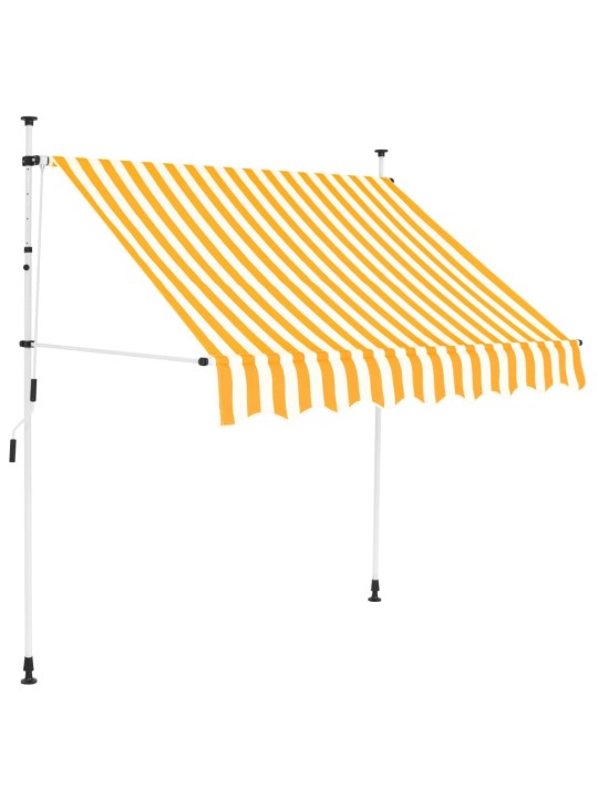 Rankiniu būdu ištraukiama markizė, oranžiniai/balti dryžiai, 200cm