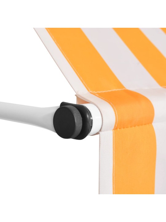 Rankiniu būdu ištraukiama markizė, oranžiniai/balti dryžiai, 200cm
