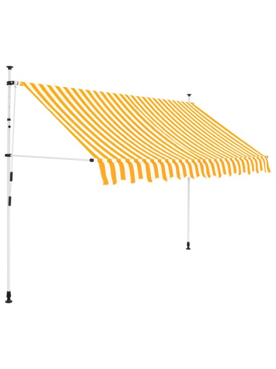 Rankiniu būdu ištraukiama markizė, oranžiniai/balti dryžiai, 300cm
