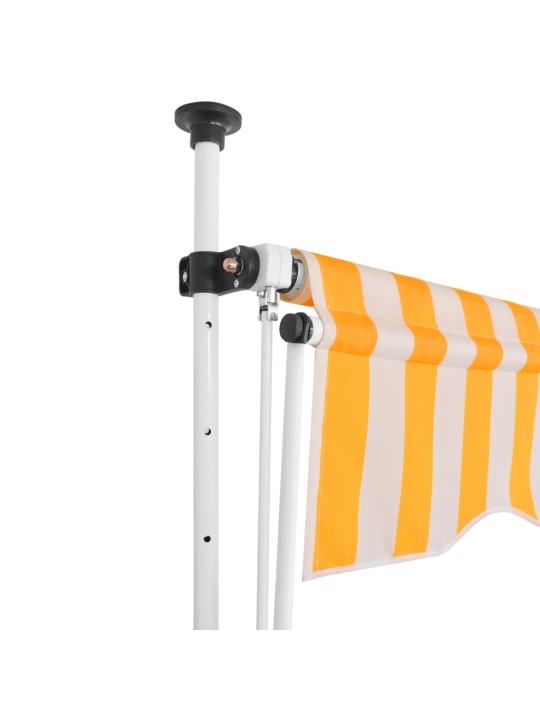 Rankiniu būdu ištraukiama markizė, oranžiniai/balti dryžiai, 300cm