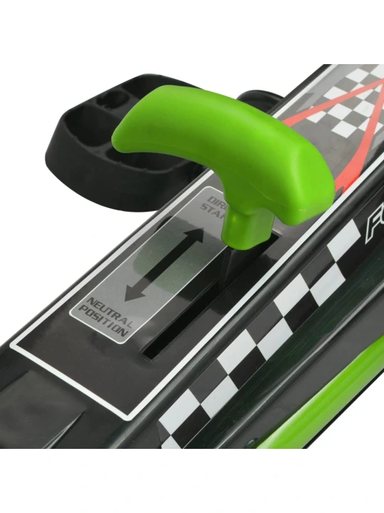 Pedalais minamas kartingas su reguliuojama sėdyne, žalias