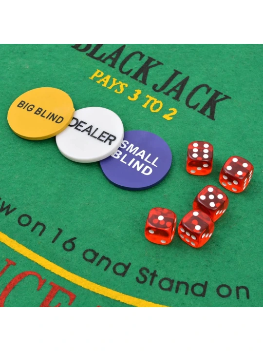 Pokerio/Blackjack rinkinys su 600 žetonais su vertėmis, aliuminis