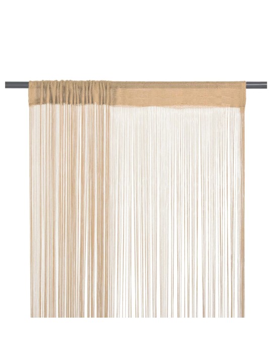 Virvelinės užuolaidos, 2vnt., 140x250cm, smėlio spalvos