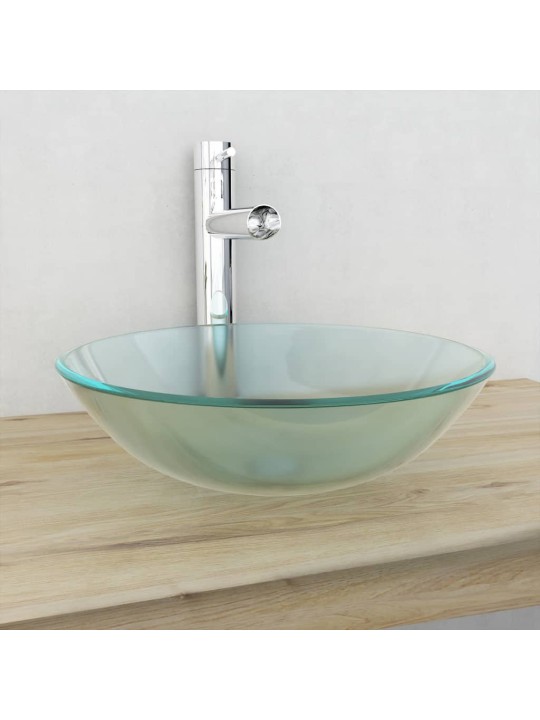 Praustuvas iš grūdinto stiklo, 42 cm, matinis
