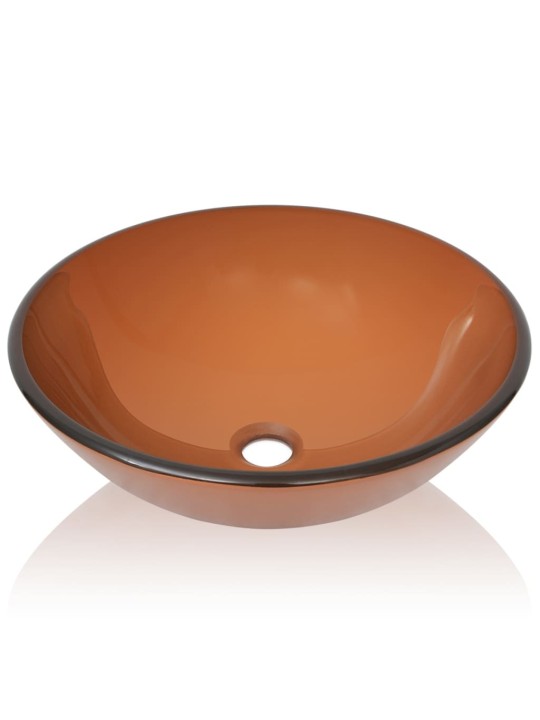 Praustuvas iš grūdinto stiklo, 42 cm, rudas