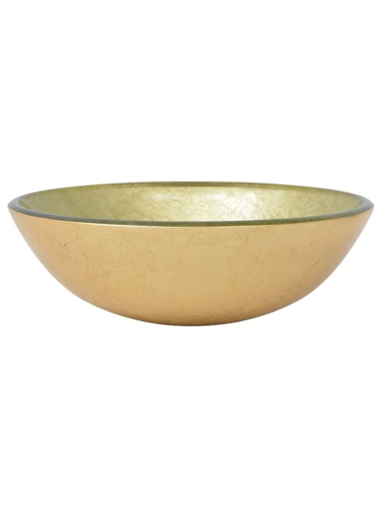 Praustuvas iš grūdinto stiklo, 42 cm, aukso spalvos