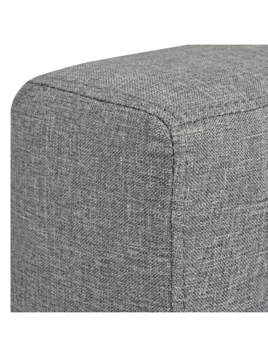 Trivietė sofa, šviesiai pilkos spalvos, audinys