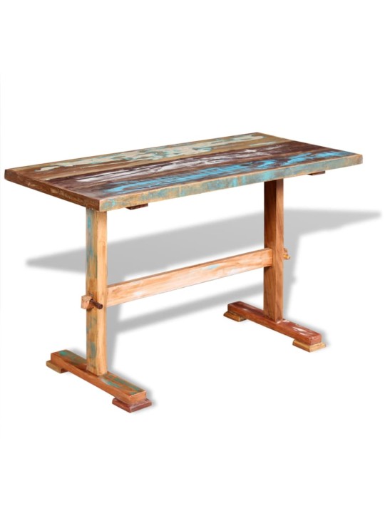 Valgomojo stalas, perdirbtos medienos masyvas, 120x58x78 cm