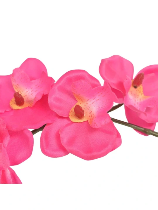 Dirbtinė orchidėja su vazonu, 30 cm, raudona