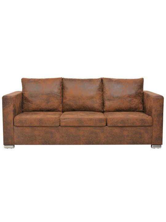Trivietė sofa, 191x73x82cm, dirbtinė zomšos oda