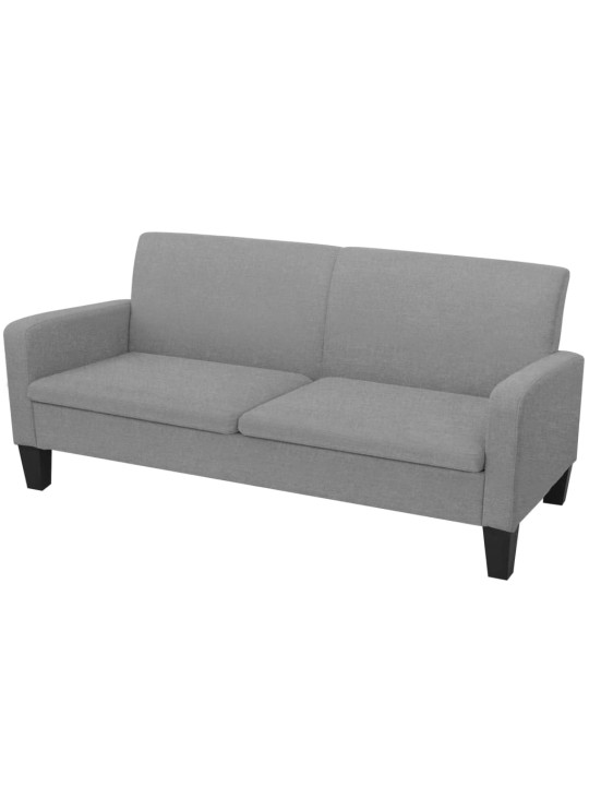 Trivietė sofa, 180x65x76, šviesiai pilka