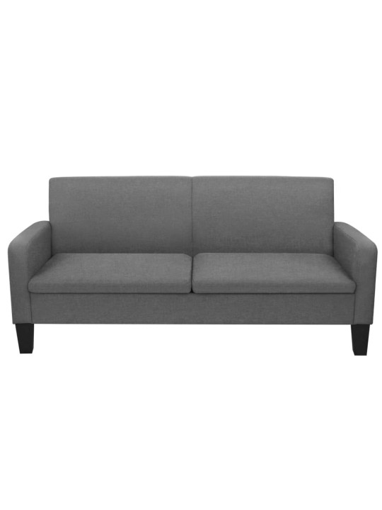 Trivietė sofa, 180x65x76, tamsiai pilka