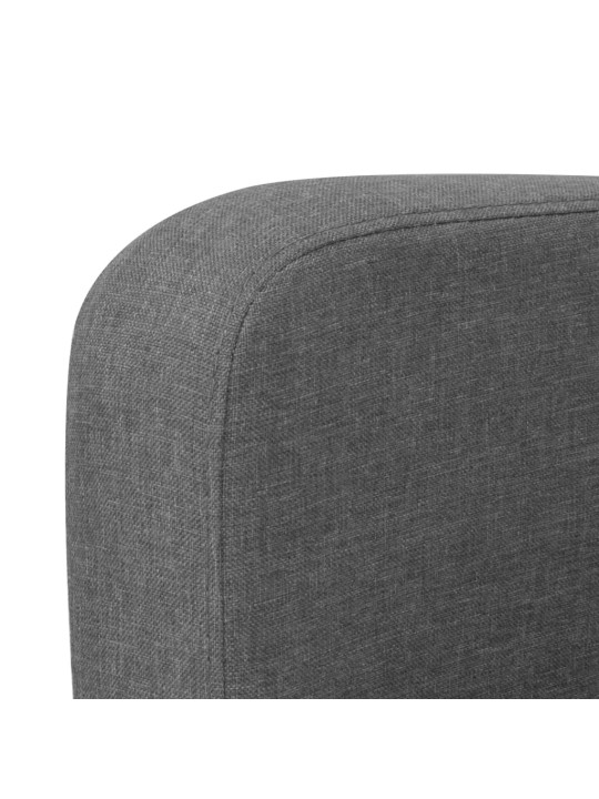 Trivietė sofa, 180x65x76, tamsiai pilka