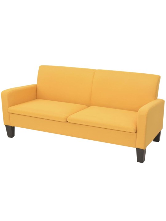 Trivietė sofa, 180x65x76, geltonos spalvos