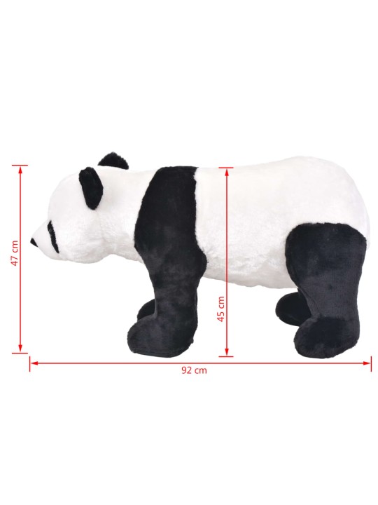 Stovintis pliušinis žaislas panda, juodas ir baltas, XXL
