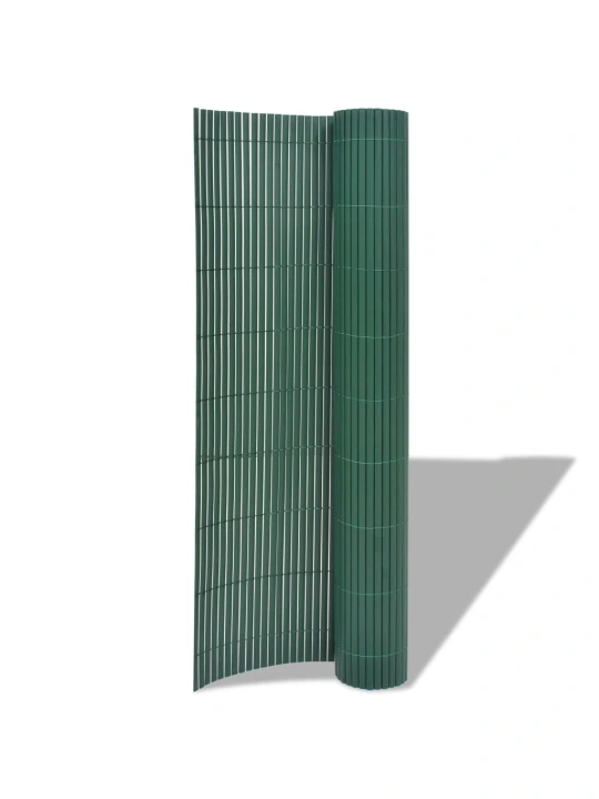 Dvipusė sodo tvora, žalia, 90x300cm, PVC