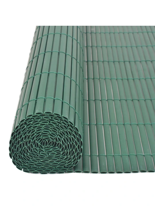 Dvipusė sodo tvora, žalia, 90x300cm, PVC
