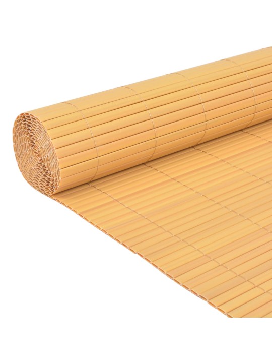 Dvipusė sodo tvora, geltona, 90x300cm, PVC