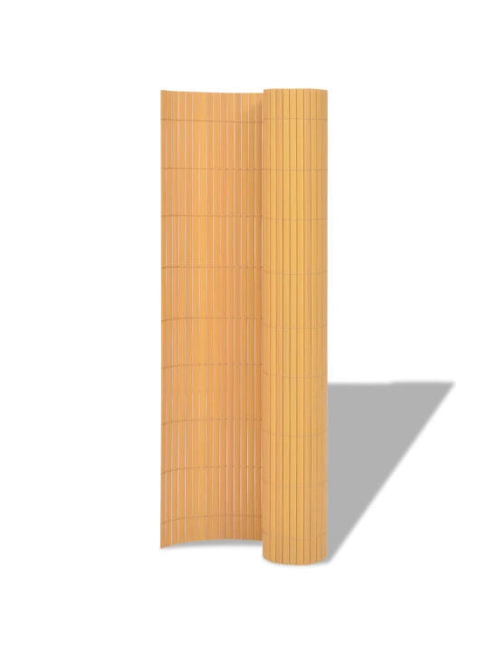 Dvipusė sodo tvora, geltona, 90x500cm, PVC