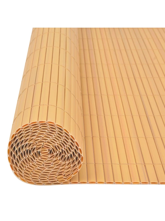 Dvipusė sodo tvora, geltona, 90x500cm, PVC