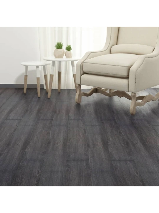 PVC grindų plokštės, prilipd., 5,02m², 2 mm, juodos ir baltos