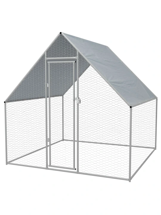 Lauko narvas viščiukams, cinkuotas plienas, 2x2x1,92 m