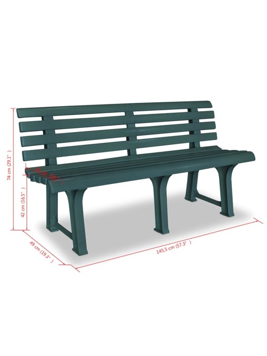 Sodo suoliukas, 145,5cm, plastikas, žalias