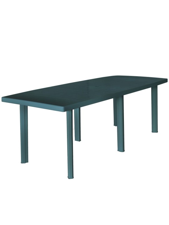 Sodo stalas, žalias, 210x96x72cm, plastikas