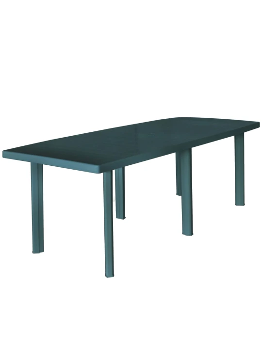 Sodo stalas, žalias, 210x96x72cm, plastikas