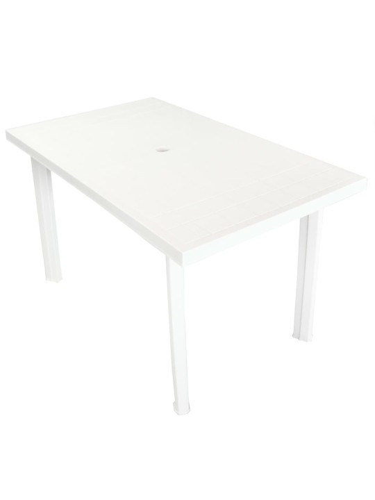 Sodo stalas, baltas, 126x76x72cm, plastikas