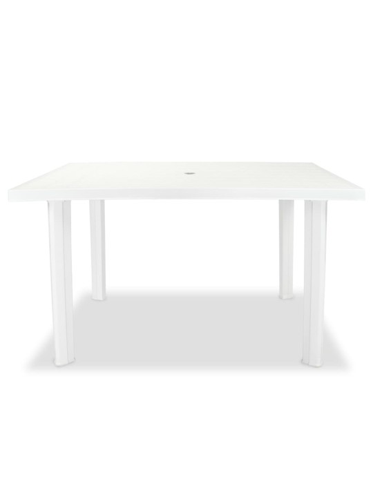 Sodo stalas, baltas, 126x76x72cm, plastikas