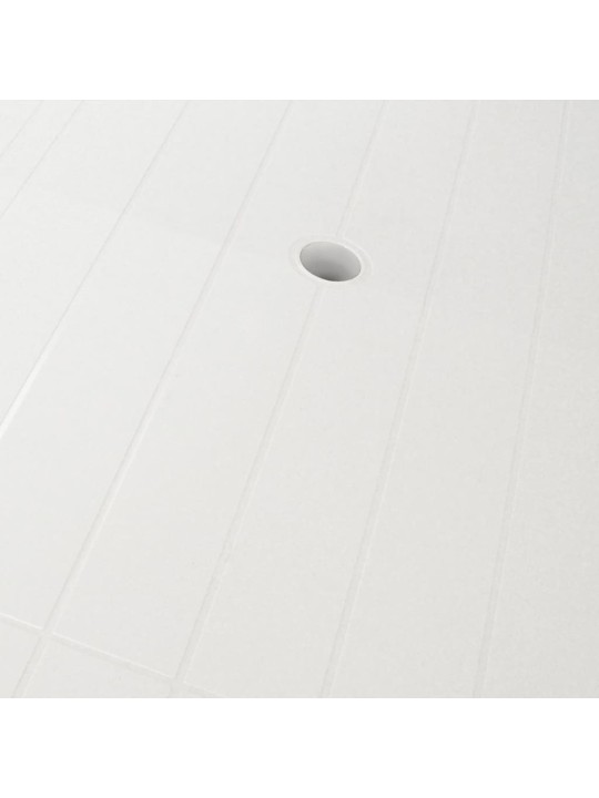 Sodo stalas, baltas, 126x76x72cm, plastikas